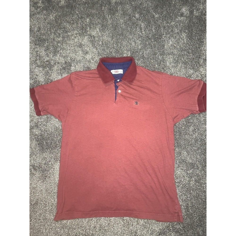 Polo From England Shirt Mens XL Red Embroidered Crest Short Sleeve Preppy